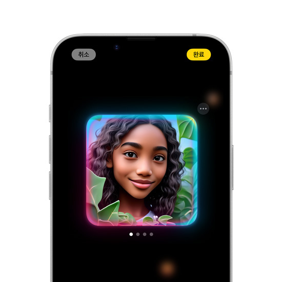 Image Playground 앱이 열려 있는 iPhone 16e 화면.