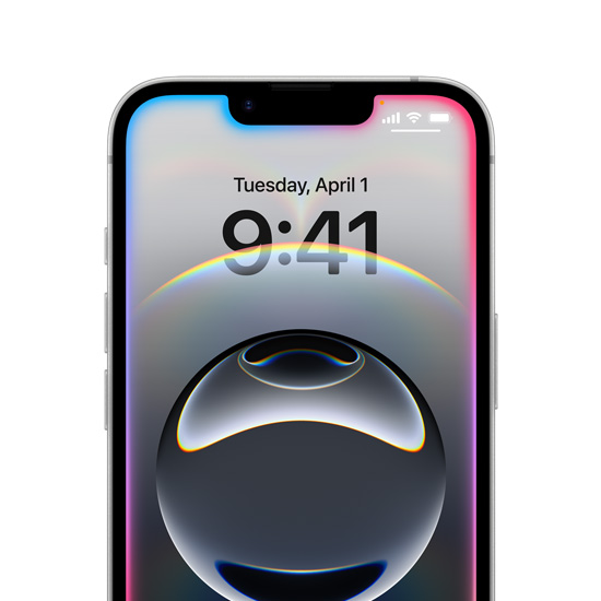 На iPhone 16e показано різнокольорові краї, що світяться, навколо екрана блокування.