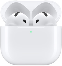 Kuva AirPods 4 ‑kuulokkeista edestä