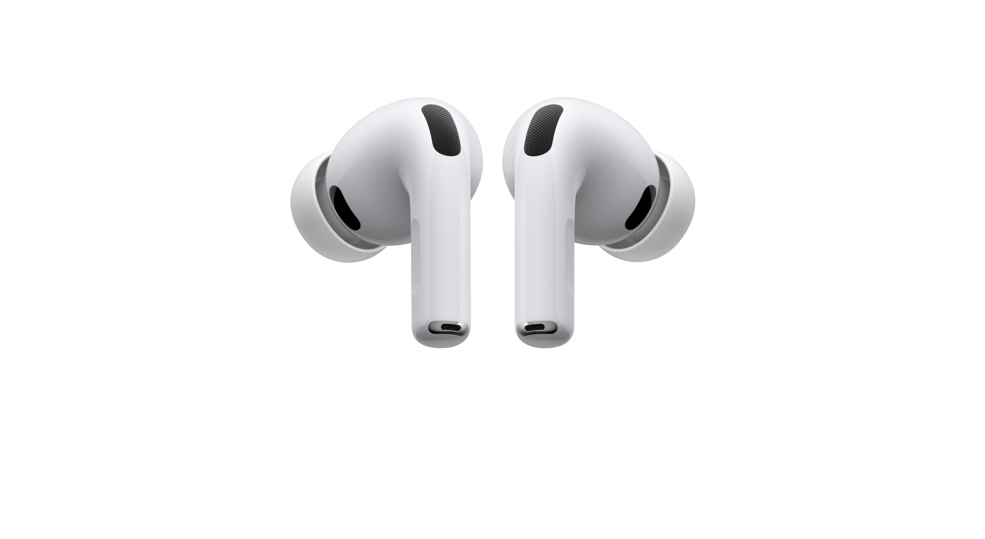 AirPods Pro 3, vasemman- ja oikeanpuoleiset langattomat kuulokkeet, värinä valkoinen, silikonitulpat