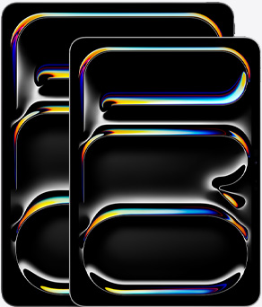 Imagen de un iPad Pro de 11 pulgadas y otro de 13 pulgadas en la que se aprecia la diferencia de tamaño