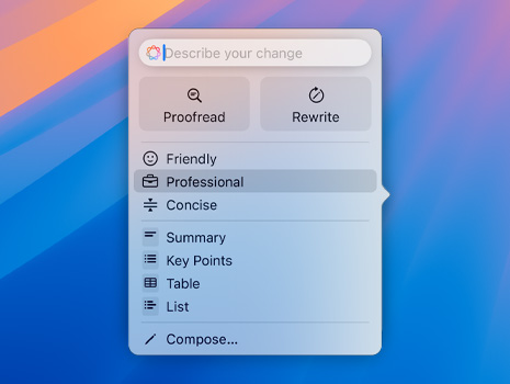 En skjerm som viser KI-forslag.